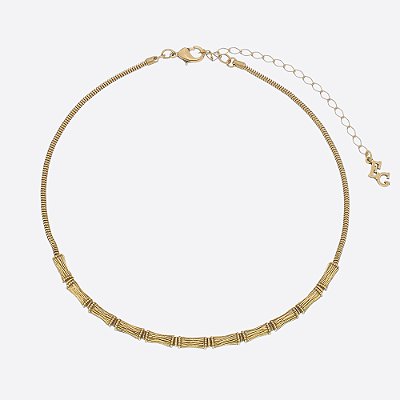 Colar Chocker Rigida Básica Ouro