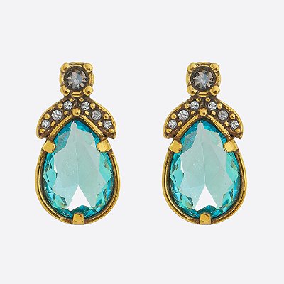 Brinco Gota Turmalina Tasmin Ouro