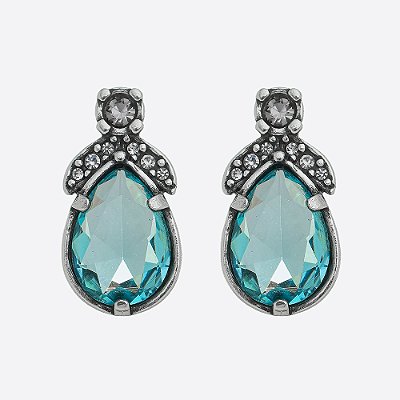 Brinco Gota Turmalina Tasmin Prata