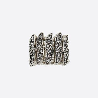 Anel Cravejado Tasmin Prata