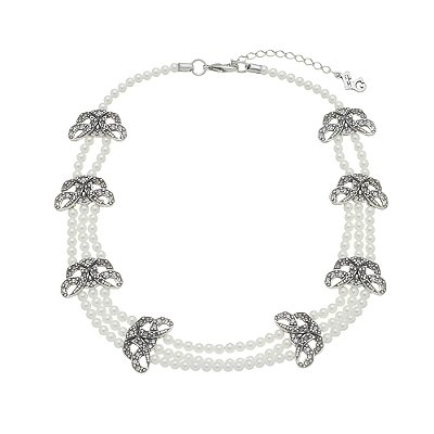 Colar Choker Pérolas Grace Prata