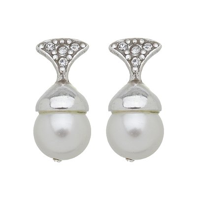 Brinco Pérola Grace Prata