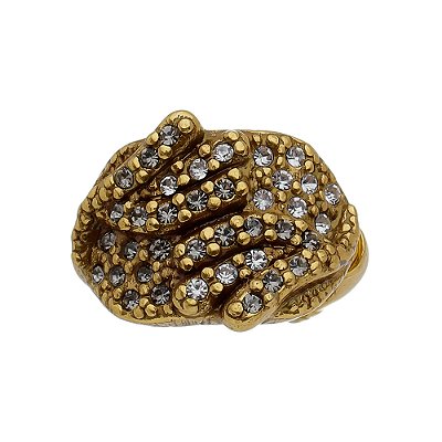 Anel Strass Vicenza Ouro