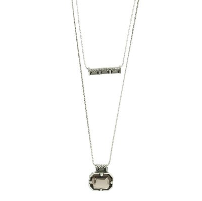 Colar Duplo Bessie Prata