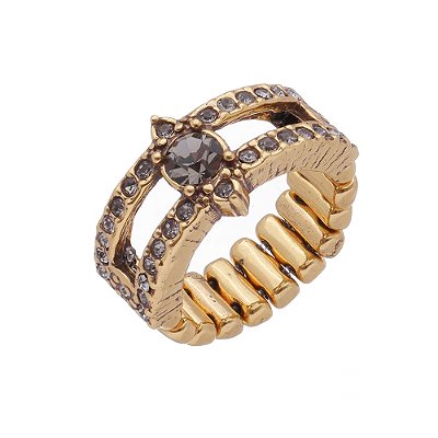 Anel Formas Vitrais Ouro