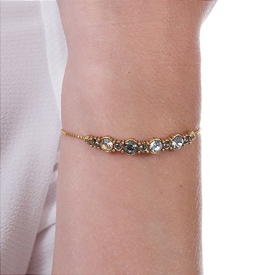 Pulseira Formas Vitrais Ouro