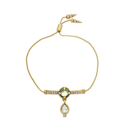 Pulseira Peridot Vitrais Ouro