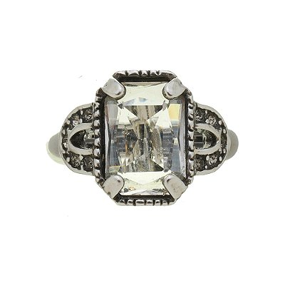 Anel Cristal Khalifa Prata