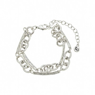 Pulseira Dupla Zambia Prata