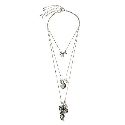 Colar Triplo Hanami Prata