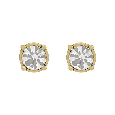 Brinco Cristal Básica Ouro