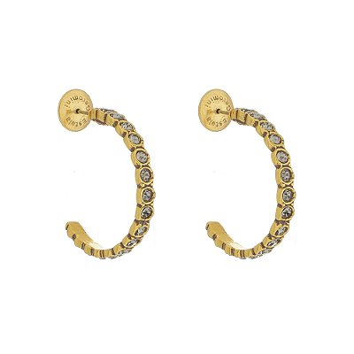 Brinco Argola Black Básica Prata