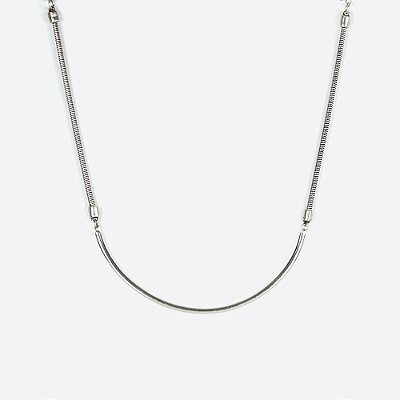 Colar Chocker Estruturado Prata