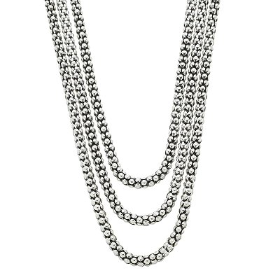 Colar Correntaria Fina Básica Prata