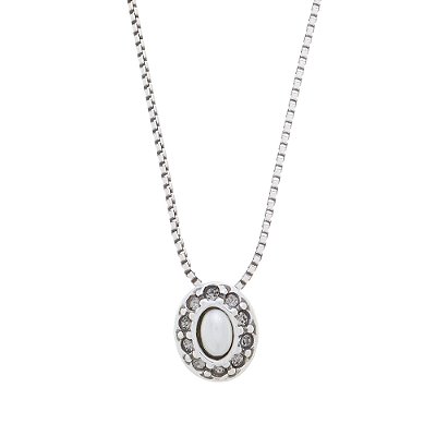 Colar Delicado Pérola Básica Prata