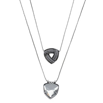 Colar Duplo Isla Prata