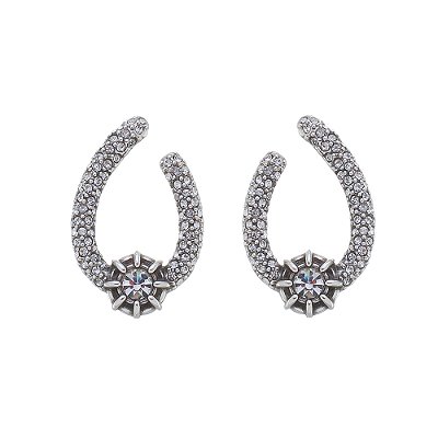 Brinco Médio Strass Meraki Prata