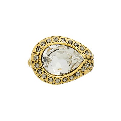 Anel Cristal Allora Ouro