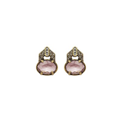 Brinco Oval Maracatu Ouro