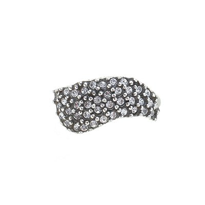 Anel Strass Iara Prata
