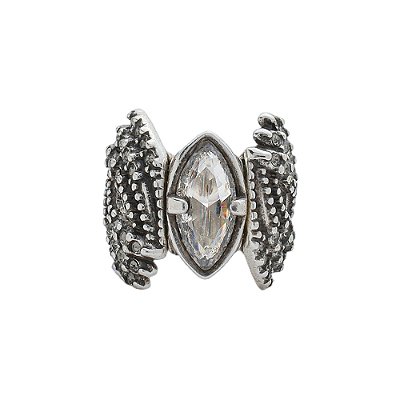 Anel Navete Pitanga Prata