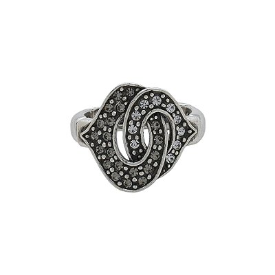 Anel Strass Malfatti Prata