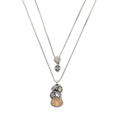 Colar Duplo Sambaré Prata