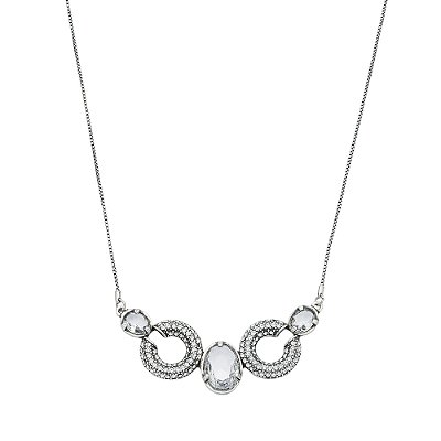 Colar Choker Formas Macramê Prata