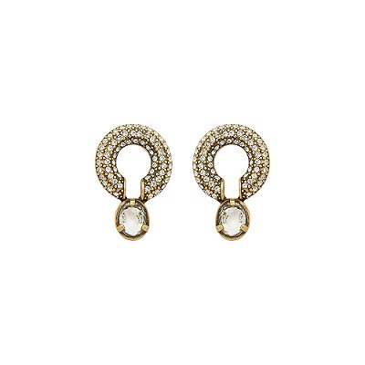 Brinco Design Macramê Ouro