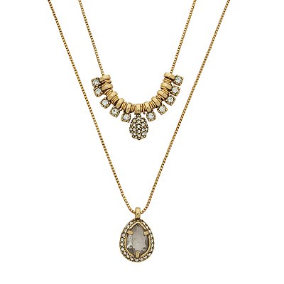 Colar Duplo Hills Ouro