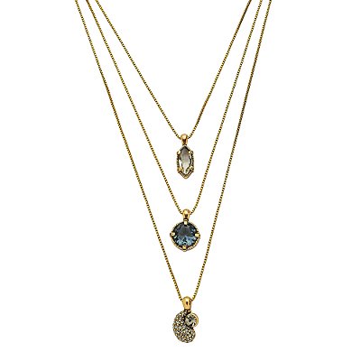 Colar Triplo Flamma Ouro