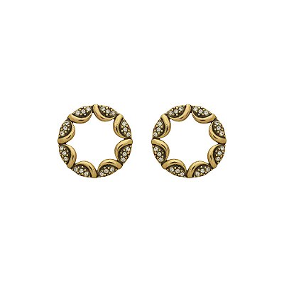 Brinco Vazado Redondo Solaris Ouro