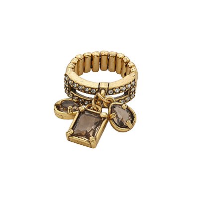 Anel Pingentes Semea Ouro