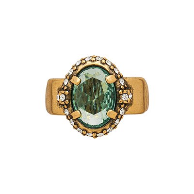 Anel Design Floare Ouro