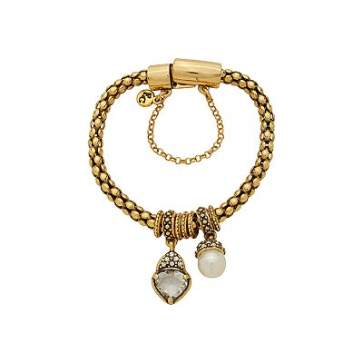 Pulseira Berloques Dália Ouro