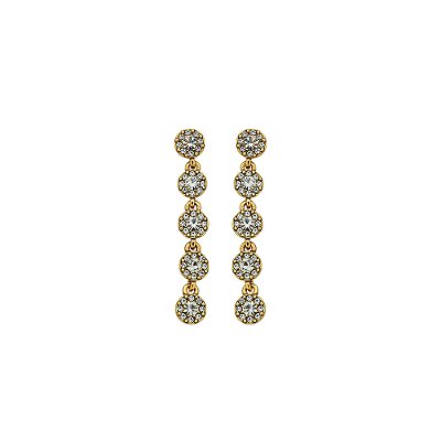 Brinco Flor Pendente Luminatti Ouro