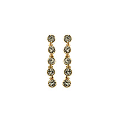 Brinco Flor Pendente Luminatti Ouro