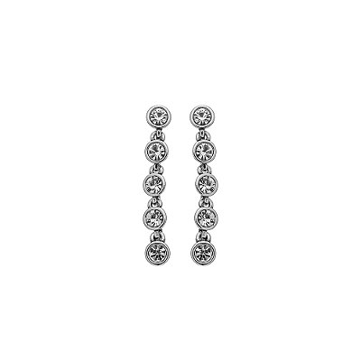 Brinco Pendente P Cristal Luminatti Prata
