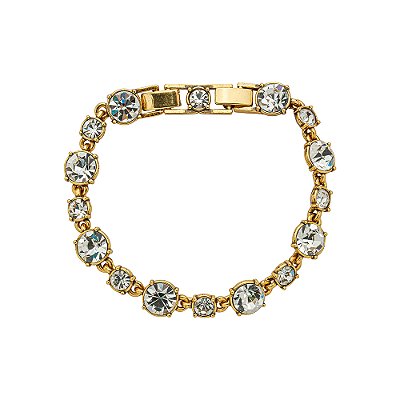 Pulseira Redonda G Cristal Luminatti Ouro
