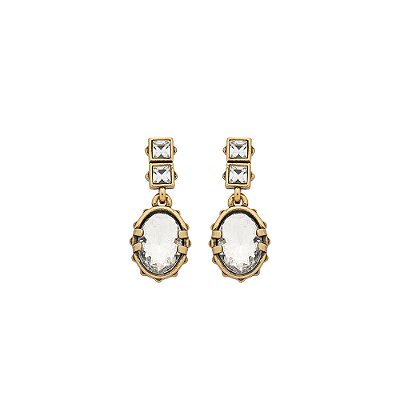 Brinco Pendente Midi Oval Ravello Ouro