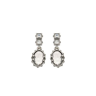 Brinco Pendente Midi Oval Ravello Prata