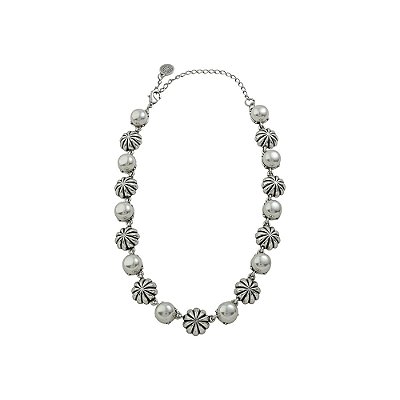 Colar Choker Pérolas Perla Prata