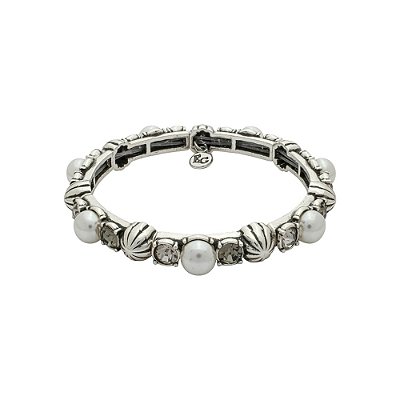 Pulseira Pérola E Cristais Perla Prata