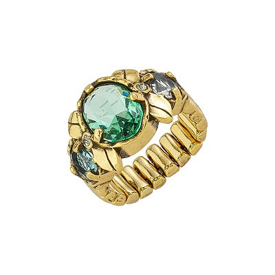 Anel Cristal Garda Ouro