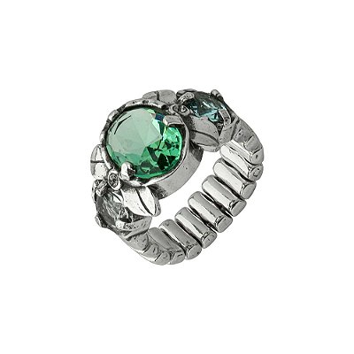 Anel Cristal Garda Prata