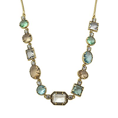 Colar Chocker Cristais Positano Ouro
