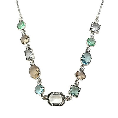 Colar Chocker Cristais Positano Prata