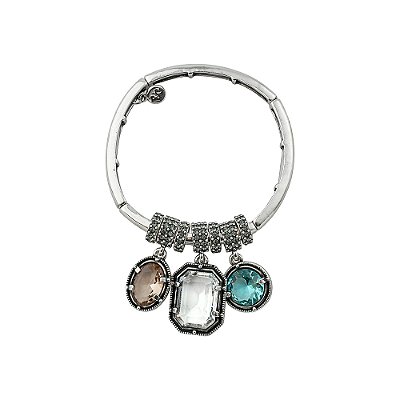 Pulseira Berloques Cristais Positano Prata