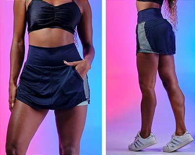 SHORT SAIA COM BERMUDA VERDE ÁGUA