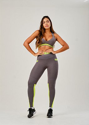 LEGGING GRAFITE COM RENDA NEON